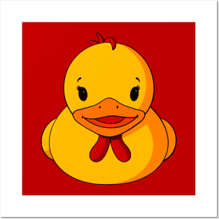 Yellow Chicken Rubber Duck Posters and Art